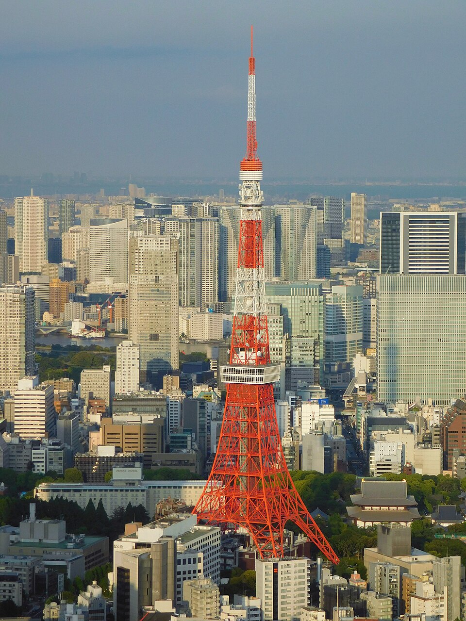 Tokyo Tower and surrounding buildings